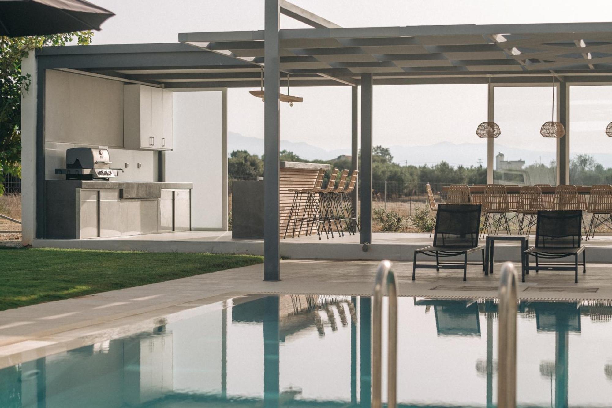 Helios A Modern Large Villa With Private Pool Set In A Quiet Location Stavros  Bagian luar foto